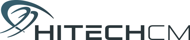 HiTech CM large full logo with black text.